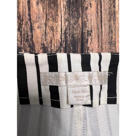 Boston Proper Women's Striped High Waist Palazzo Pants Size 10 - Picture 3 of 5